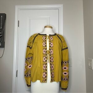 Embroidered Mustard Jacket